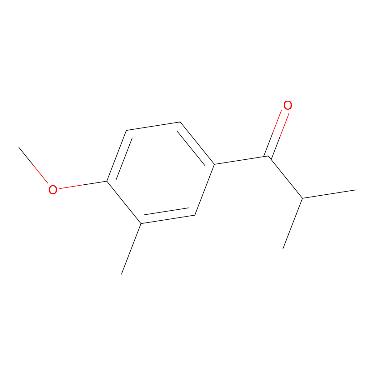 1-(4-Methoxy-3-methylphenyl)-2-methylpropan-1-one molecular structure, CAS 2954-63-4