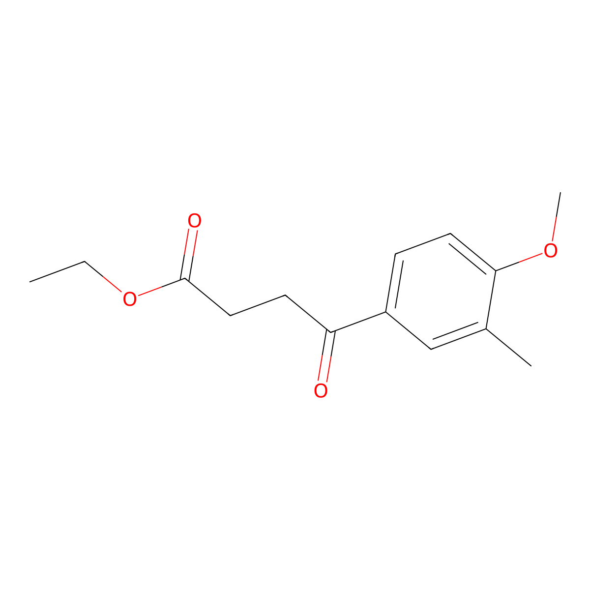 Ethyl 4-(4-methoxy-3-methylphenyl)-4-oxobutanoate molecular structure, CAS 2954-68-9