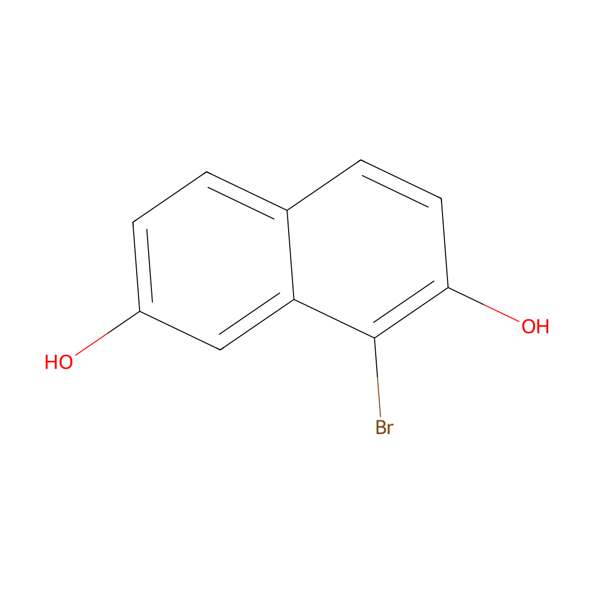 1-Bromonaphthalene-2,7-diol molecular structure, CAS 2954-75-8