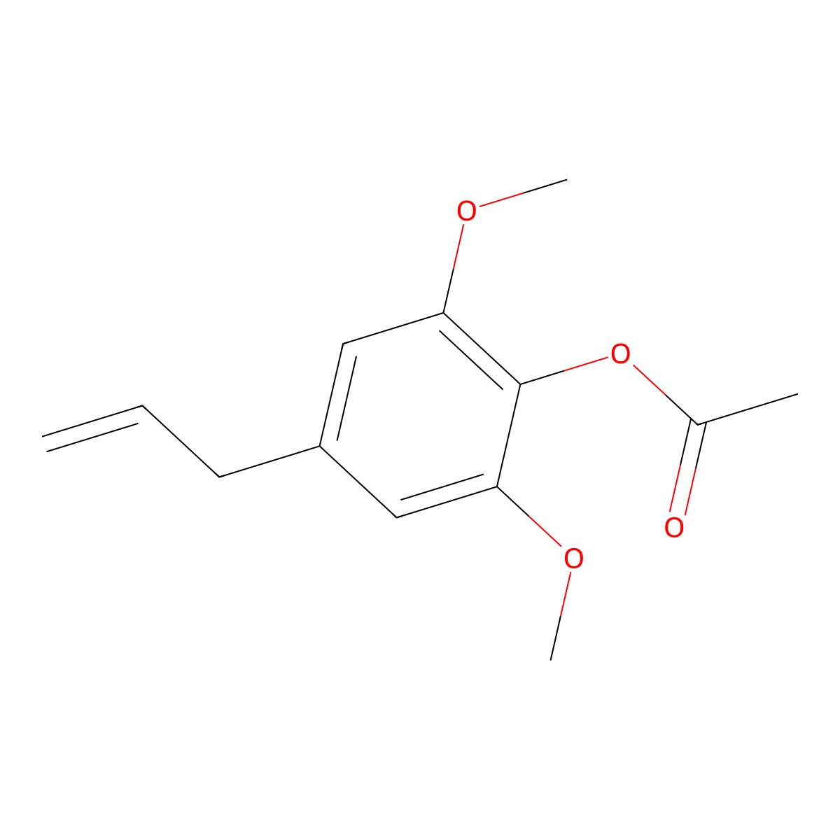 4-Allyl-2,6-dimethoxyphenyl acetate molecular structure, CAS 29540-11-2