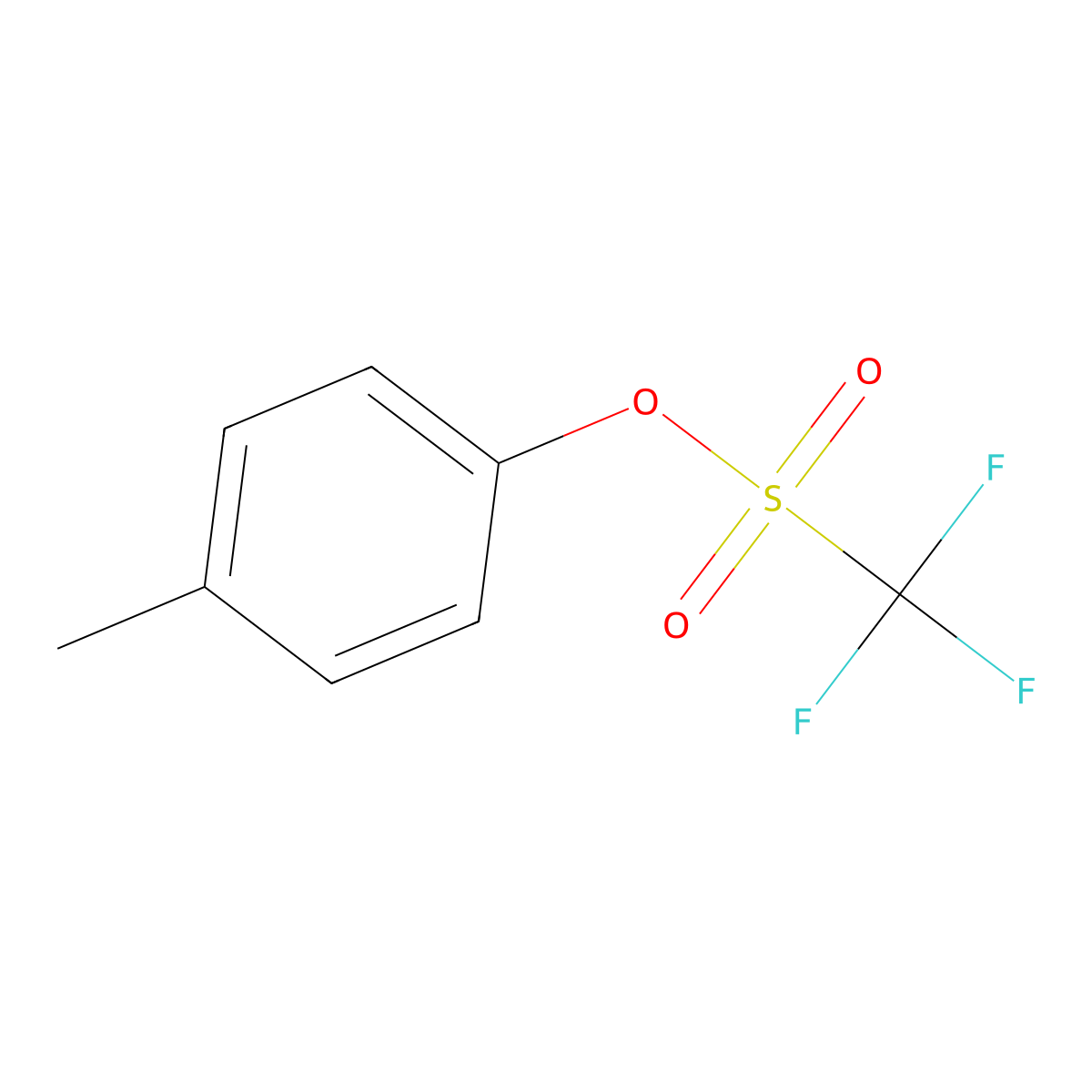 4-Methylphenyl trifluoromethanesulphonate molecular structure, CAS 29540-83-8