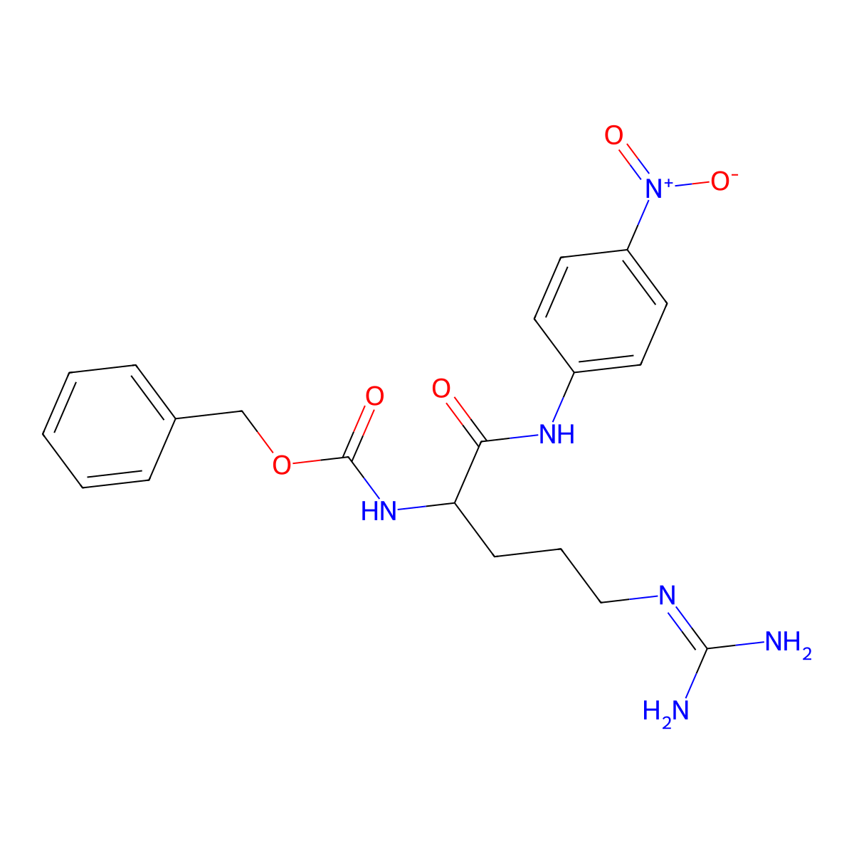 N(alpha)-carbobenzoxyarginine-4-nitroanilide molecular structure, CAS 29542-03-8