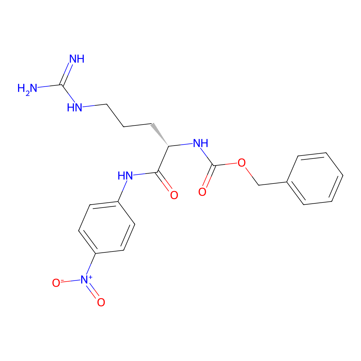 N(alpha)-carbobenzoxyarginine-4-nitroanilide molecular structure, CAS 29542-03-8