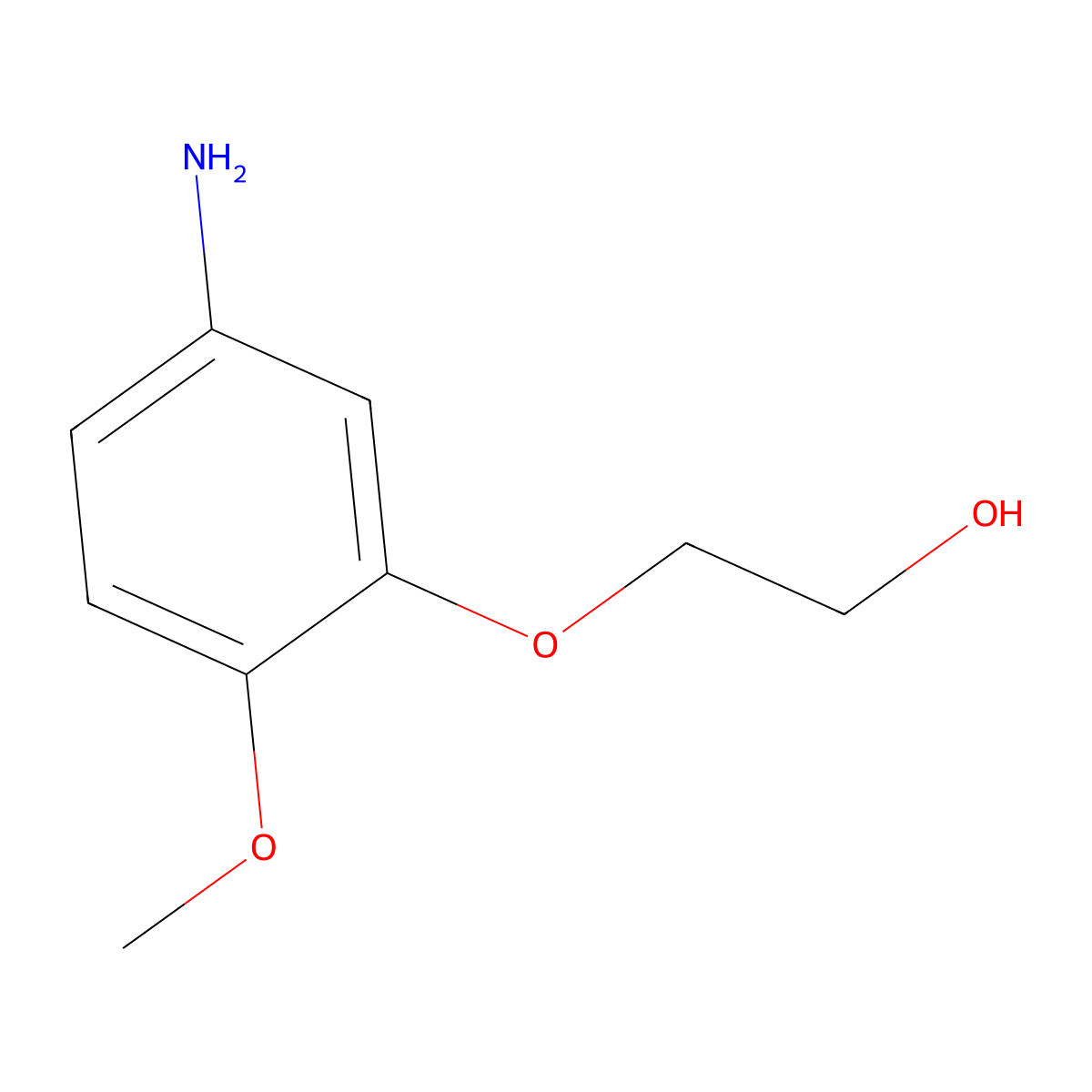 2-(5-Amino-2-methoxyphenoxy)ethan-1-ol molecular structure, CAS 29544-31-8