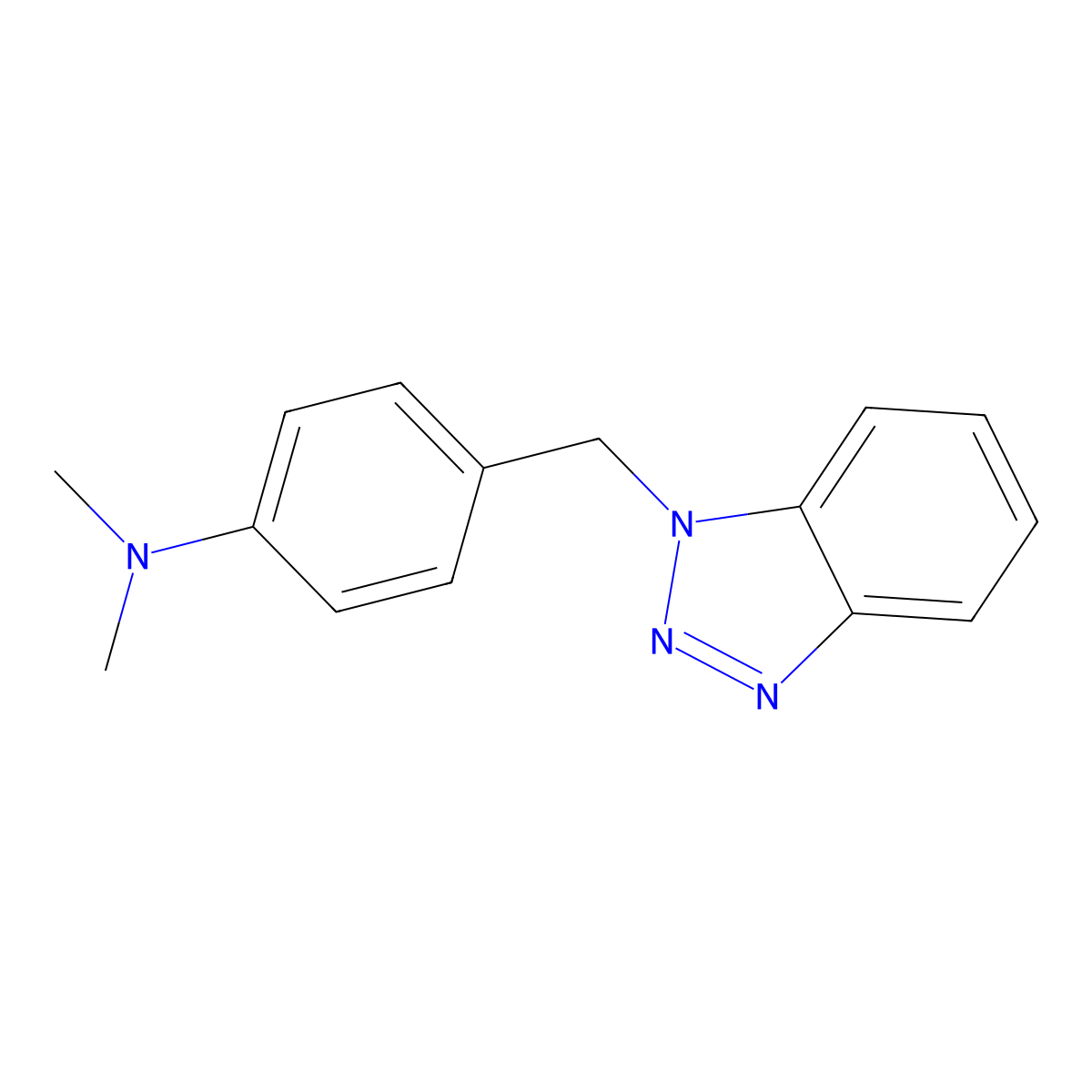 4-(1H-1,2,3-Benzotriazol-1-ylmethyl)-N,N-dimethylaniline molecular structure, CAS 29546-14-3