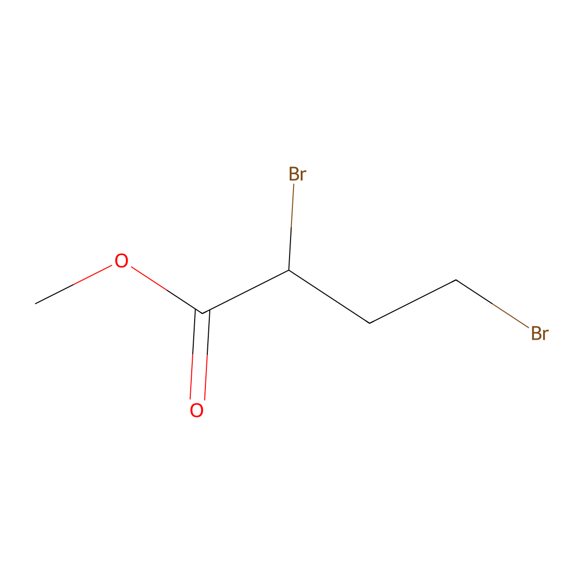 Methyl 2,4-dibromobutanoate molecular structure, CAS 29547-04-4