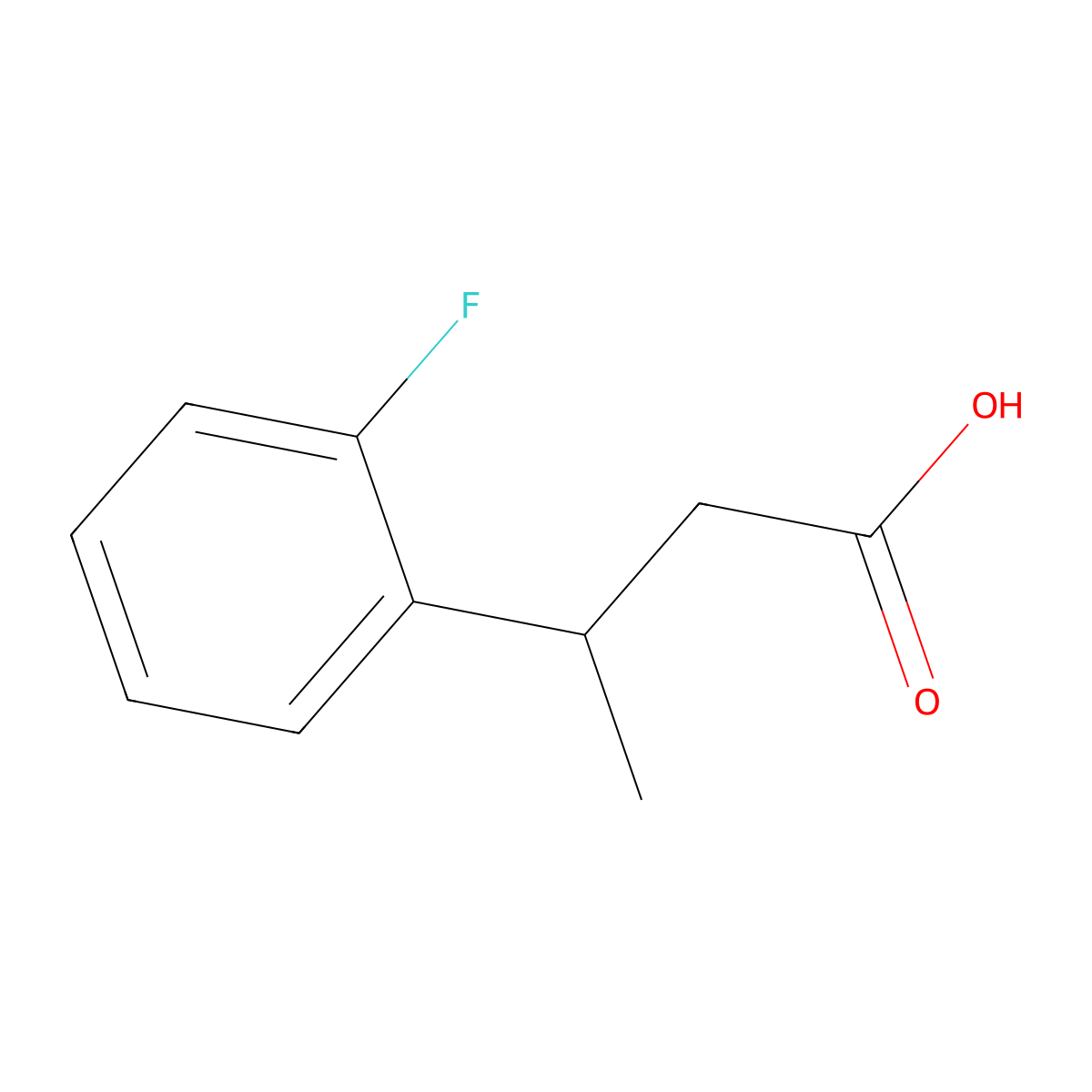 (3S)-3-(2-fluorophenyl)butanoic acid molecular structure, CAS 2954723-33-0