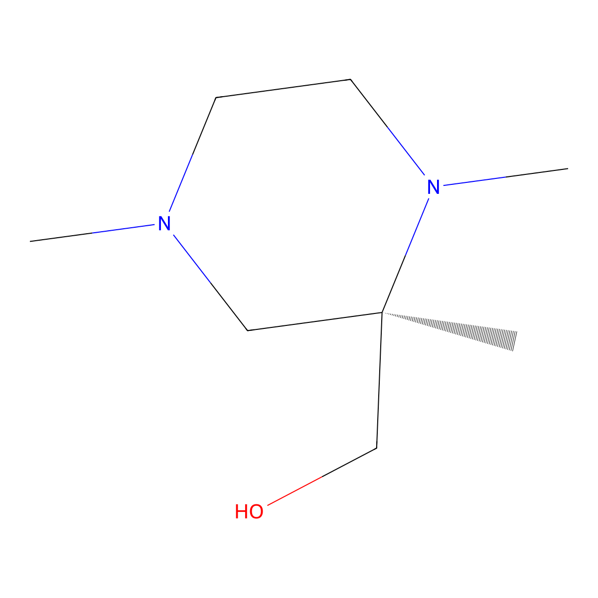 [(2R)-1,2,4-trimethylpiperazin-2-yl]methanol molecular structure, CAS 2954725-95-0