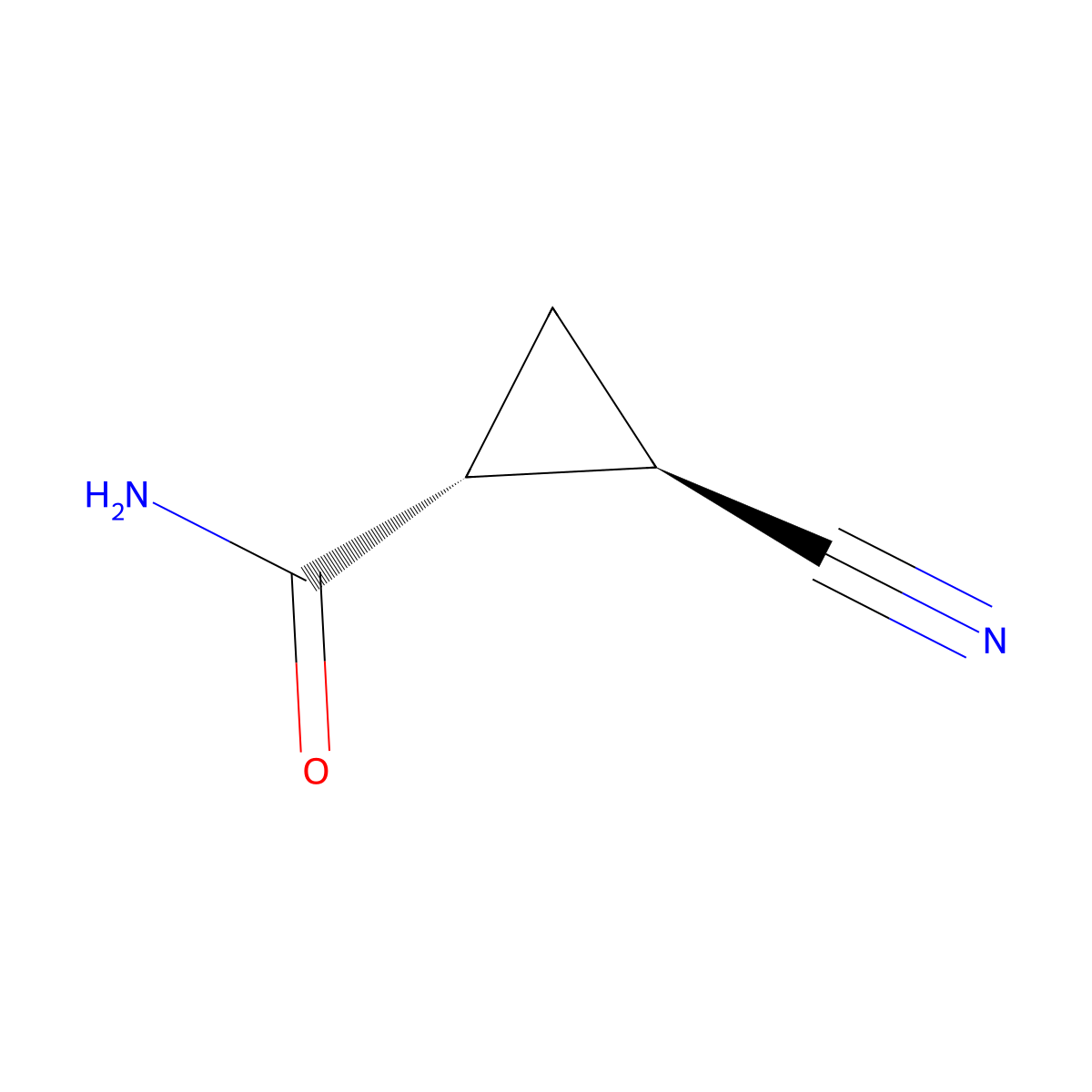 trans-2-Cyanocyclopropanecarboxamide molecular structure, CAS 2954726-29-3