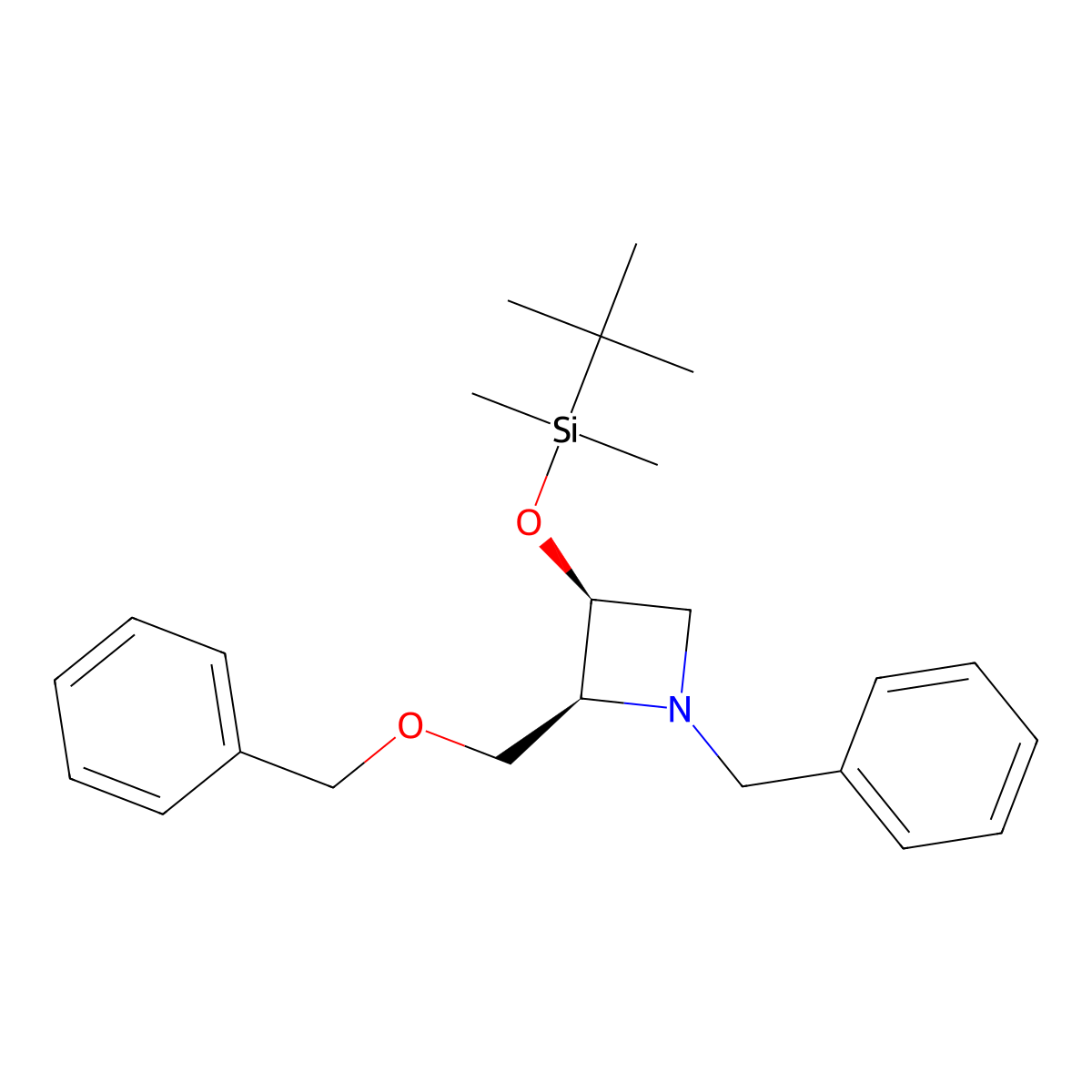 [cis-1-Benzyl-2-(benzyloxymethyl)azetidin-3-YL]oxy-tert-butyl-dimethyl-silane molecular structure, CAS 2954726-47-5