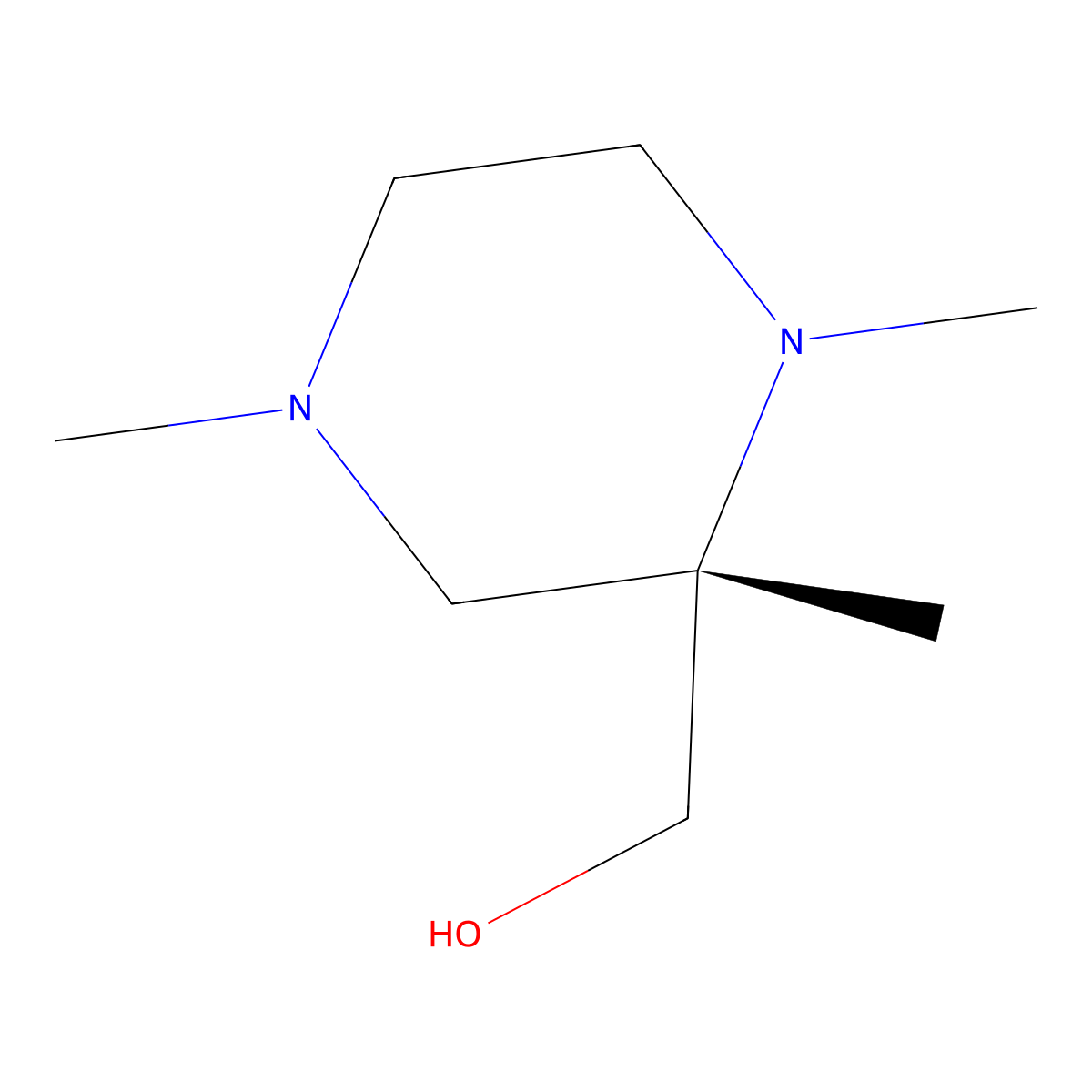 [(2S)-1,2,4-trimethylpiperazin-2-yl]methanol molecular structure, CAS 2954726-57-7