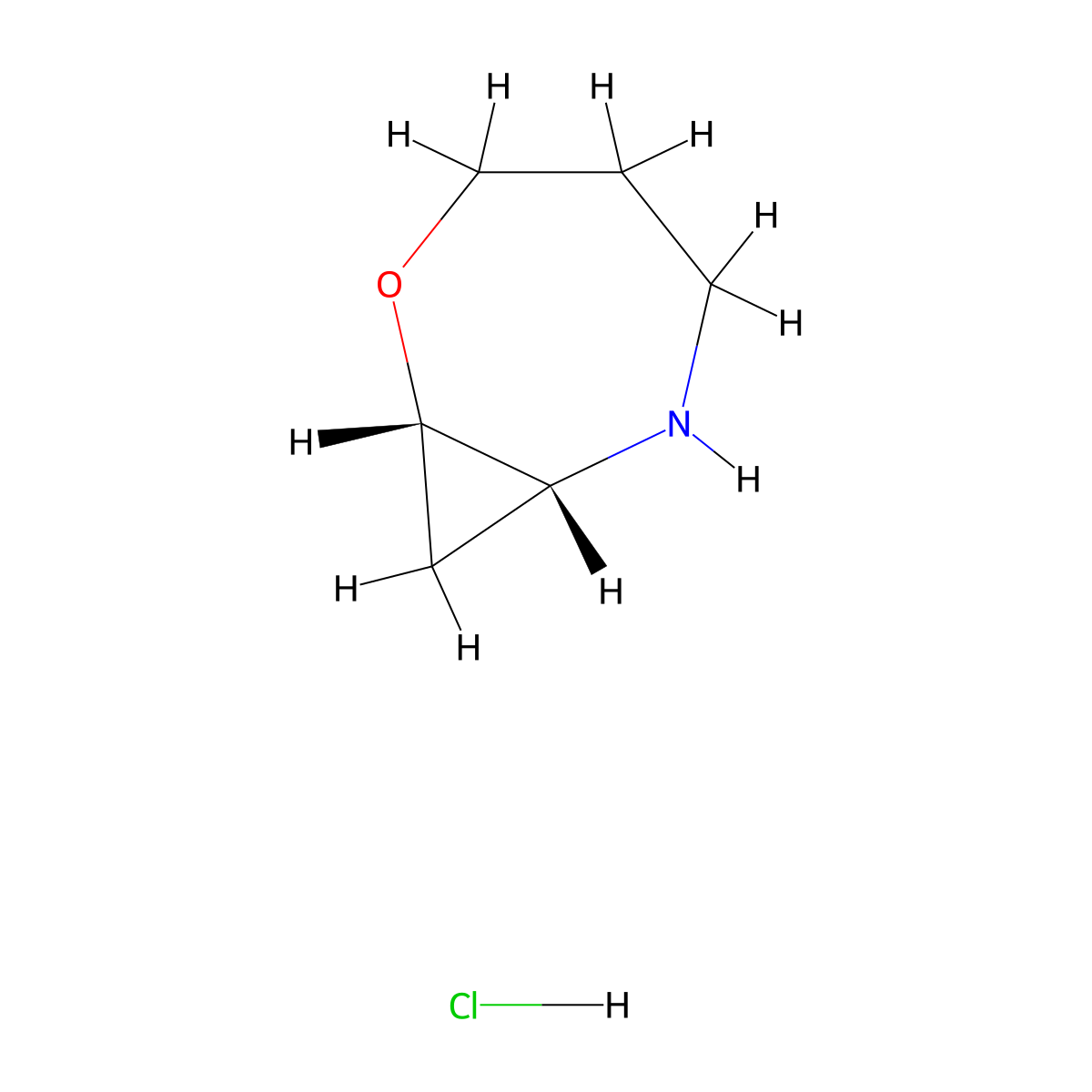 (1S,7R)-2-Oxa-6-azabicyclo[5.1.0]octane hydrochloride molecular structure, CAS 2954727-05-8