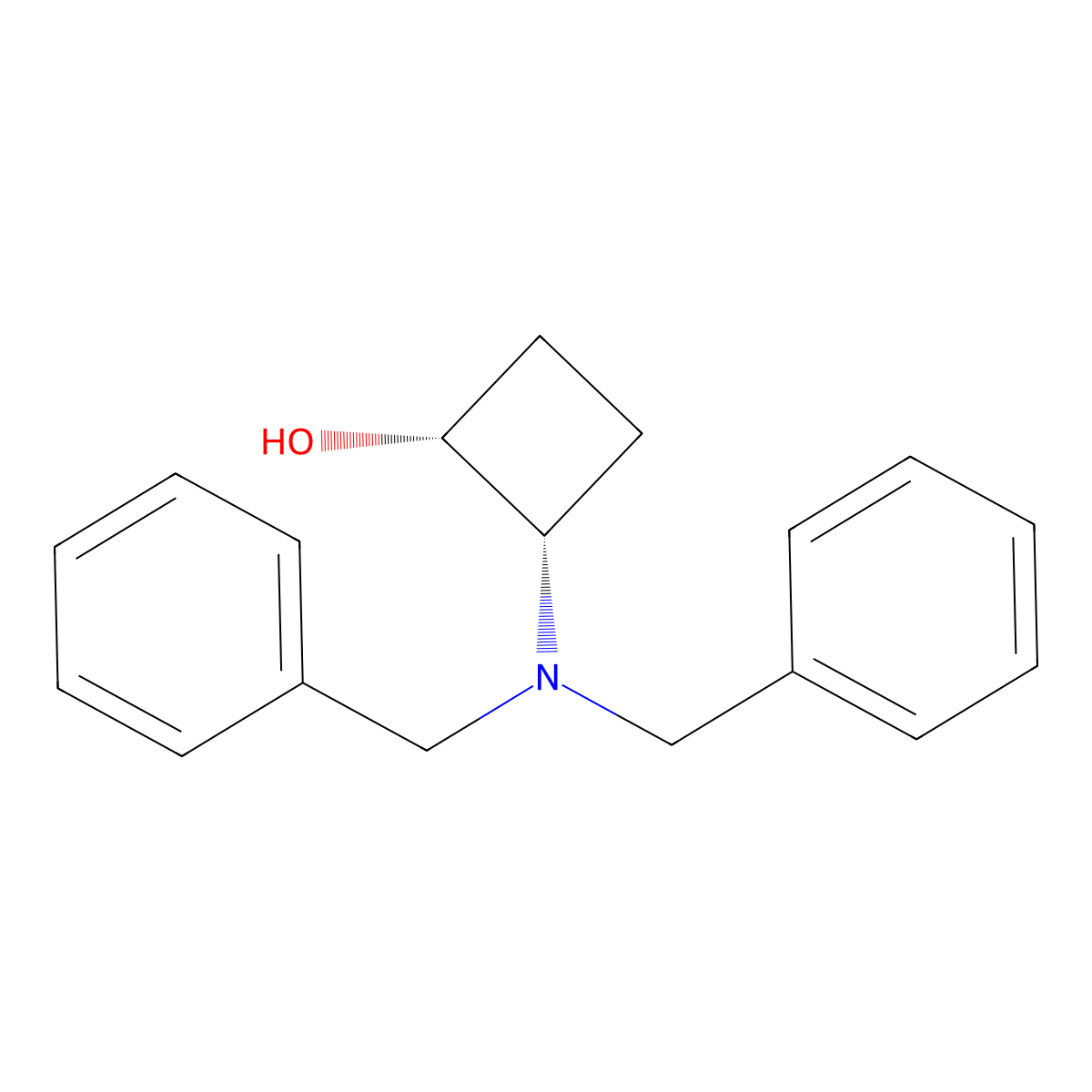 (1R,2S)-2-(Dibenzylamino)cyclobutanol molecular structure, CAS 2954727-37-6