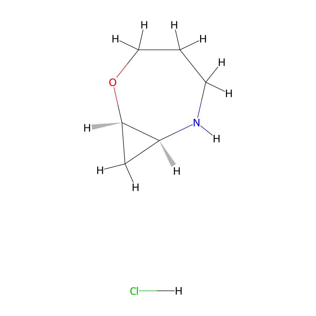 (1R,7S)-2-Oxa-6-azabicyclo[5.1.0]octane hydrochloride molecular structure, CAS 2954727-44-5