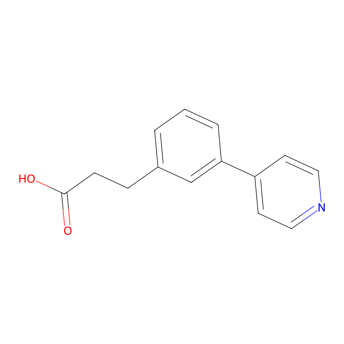 3-(3-(Pyridin-4-yl)phenyl)propanoic acid molecular structure, CAS 2954732-64-8