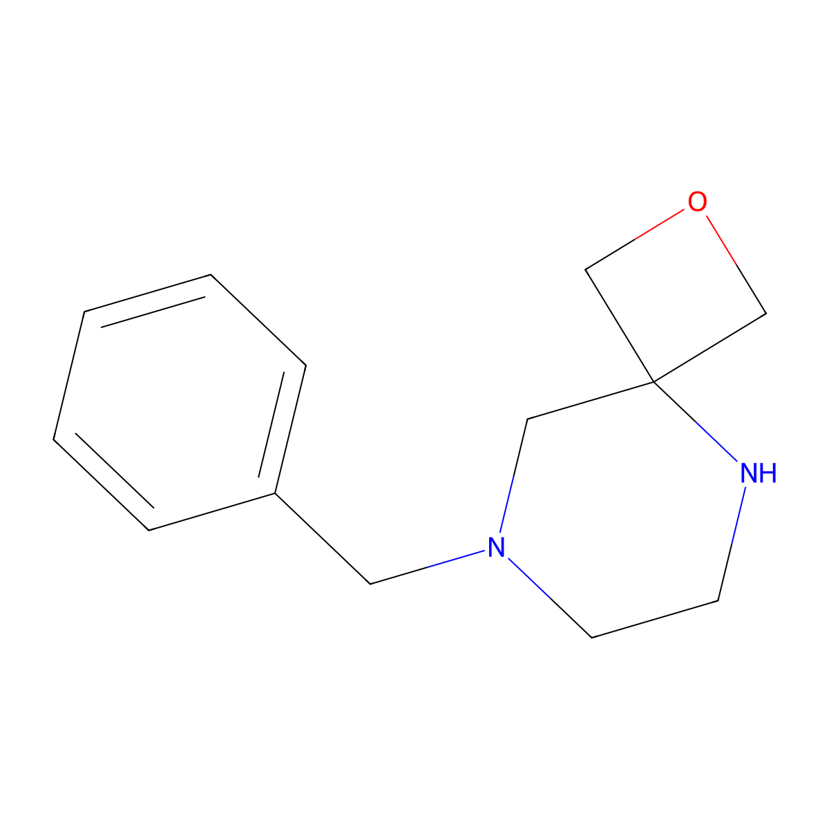 8-Benzyl-2-oxa-5,8-diazaspiro[3.5]nonane molecular structure, CAS 2954734-95-1