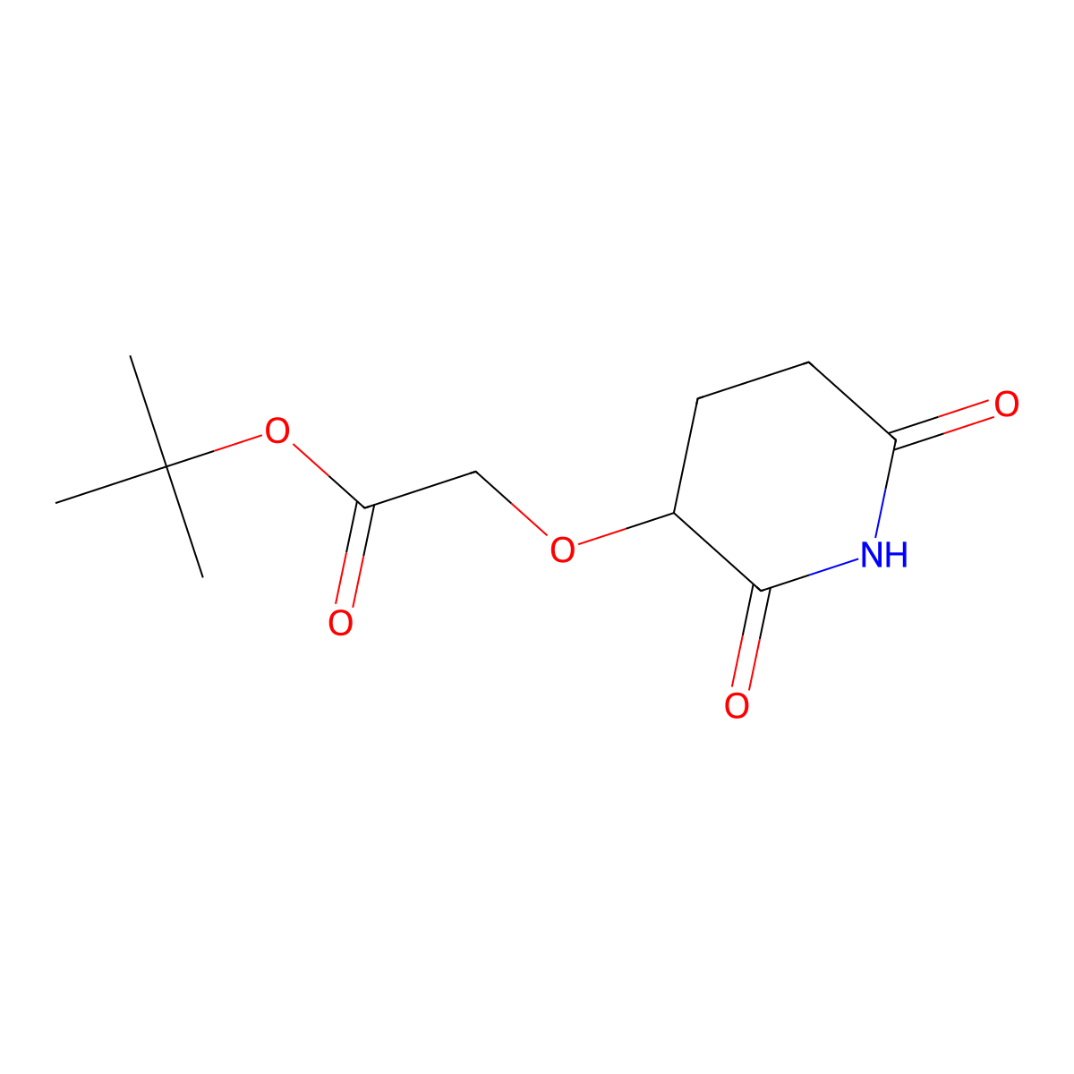 Tert-butyl 2-[(2,6-dioxopiperidin-3-yl)oxy]acetate molecular structure, CAS 2954735-69-2
