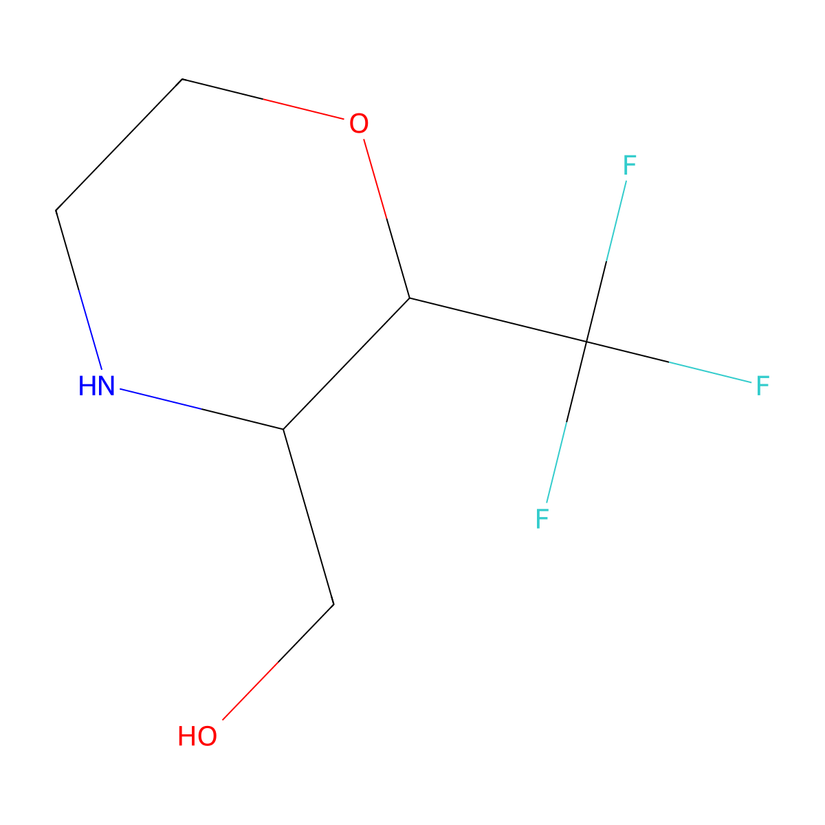 [2-(Trifluoromethyl)morpholin-3-yl]methanol molecular structure, CAS 2954735-82-9