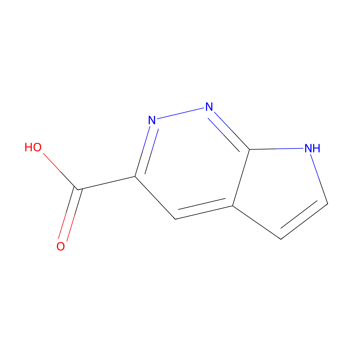 7H-pyrrolo[2,3-c]pyridazine-3-carboxylic acid molecular structure, CAS 2954735-86-3