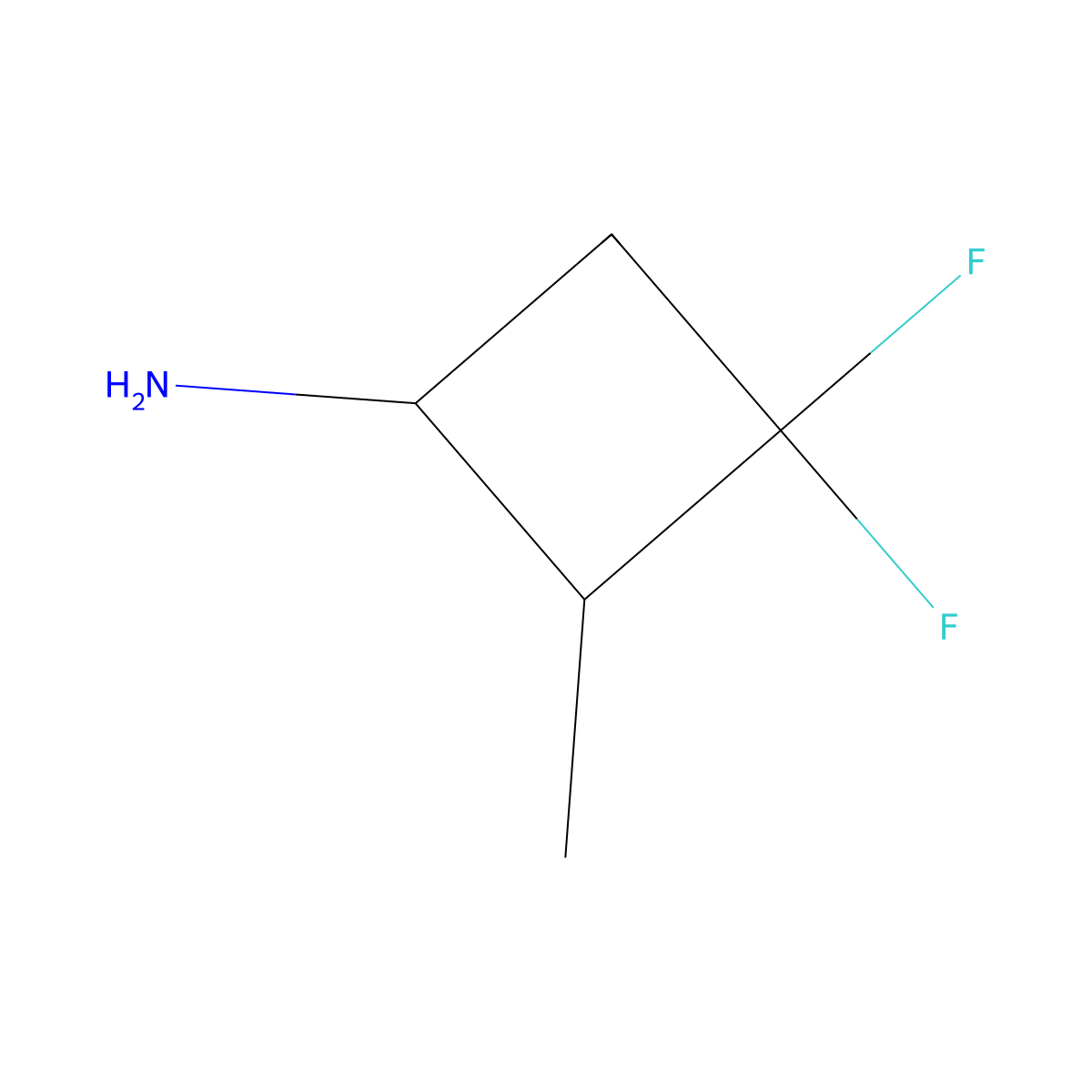 3,3-Difluoro-2-methylcyclobutan-1-amine molecular structure, CAS 2954743-03-2