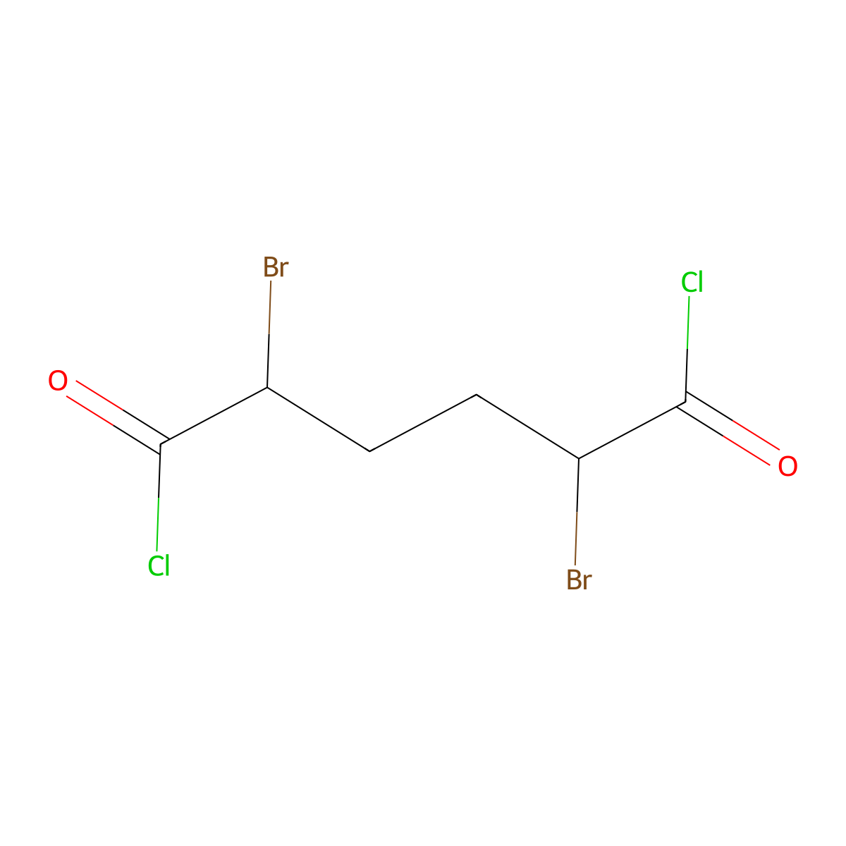 2,5-Dibromohexanedioyl dichloride molecular structure, CAS 29548-86-5