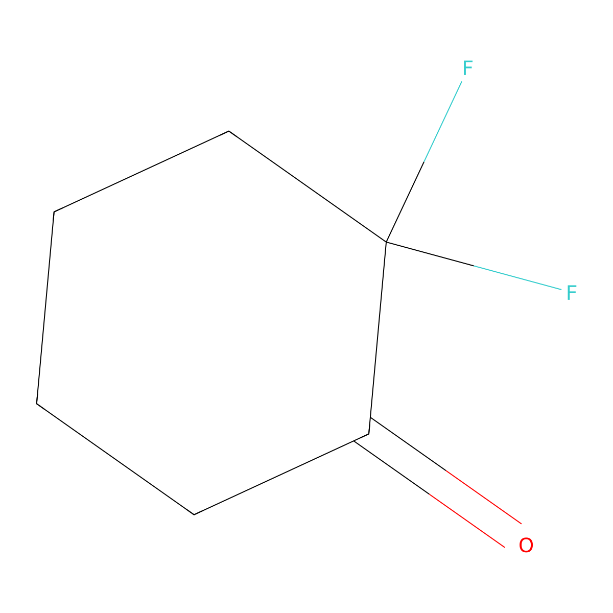 2,2-Difluorocyclohexan-1-one molecular structure, CAS 29548-93-4