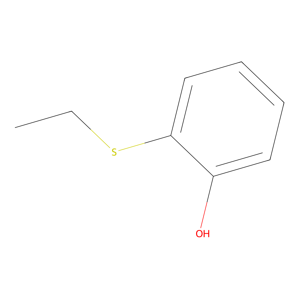2-(Ethylthio)phenol molecular structure, CAS 29549-60-8