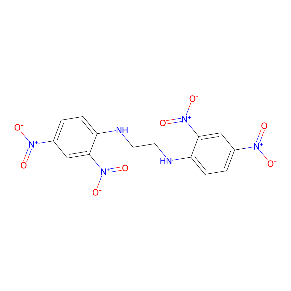 N,N'-Bis(2,4-dinitrophenyl)ethylenediamine molecular structure, CAS 29549-98-2