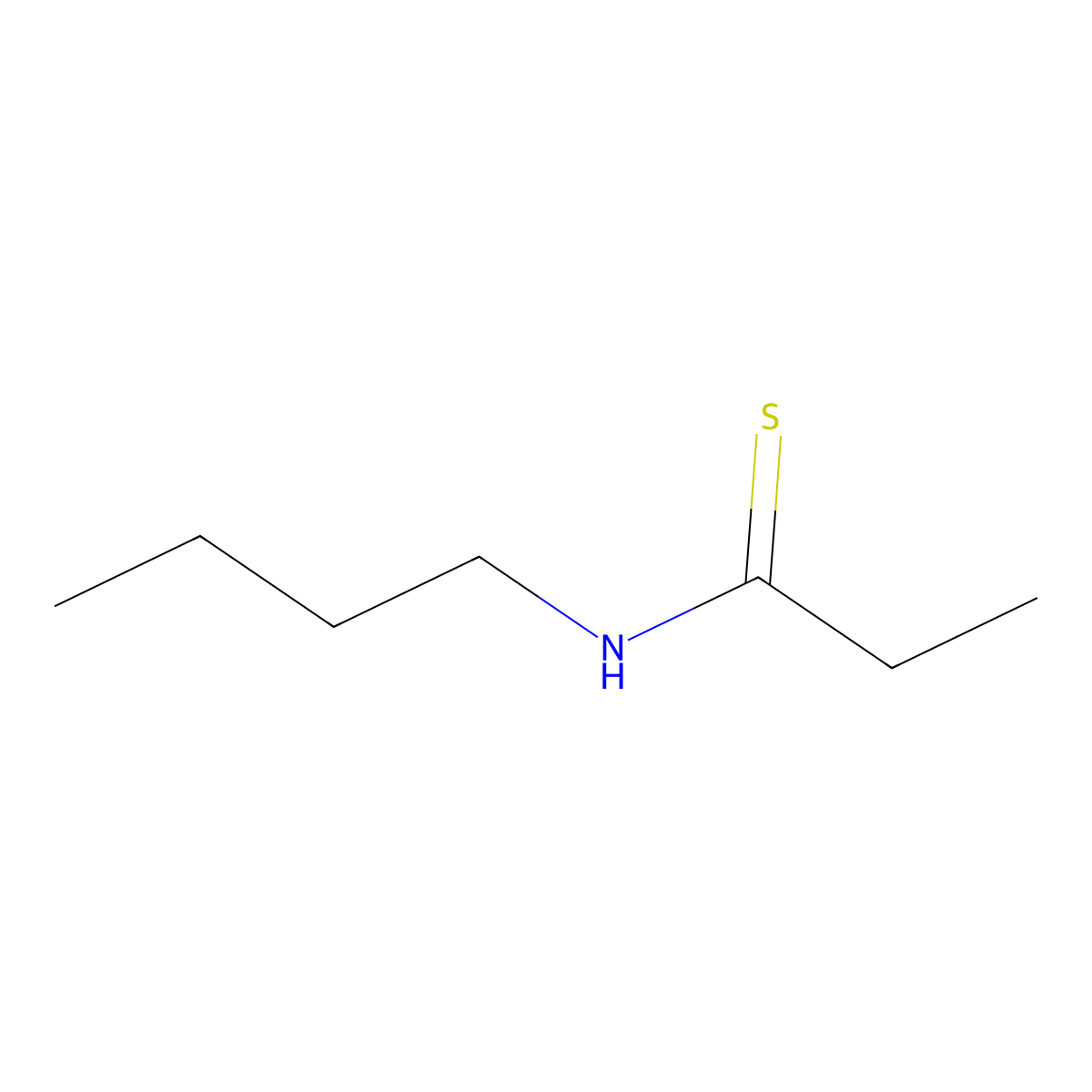 N-butylpropanethioamide molecular structure, CAS 2955-70-6