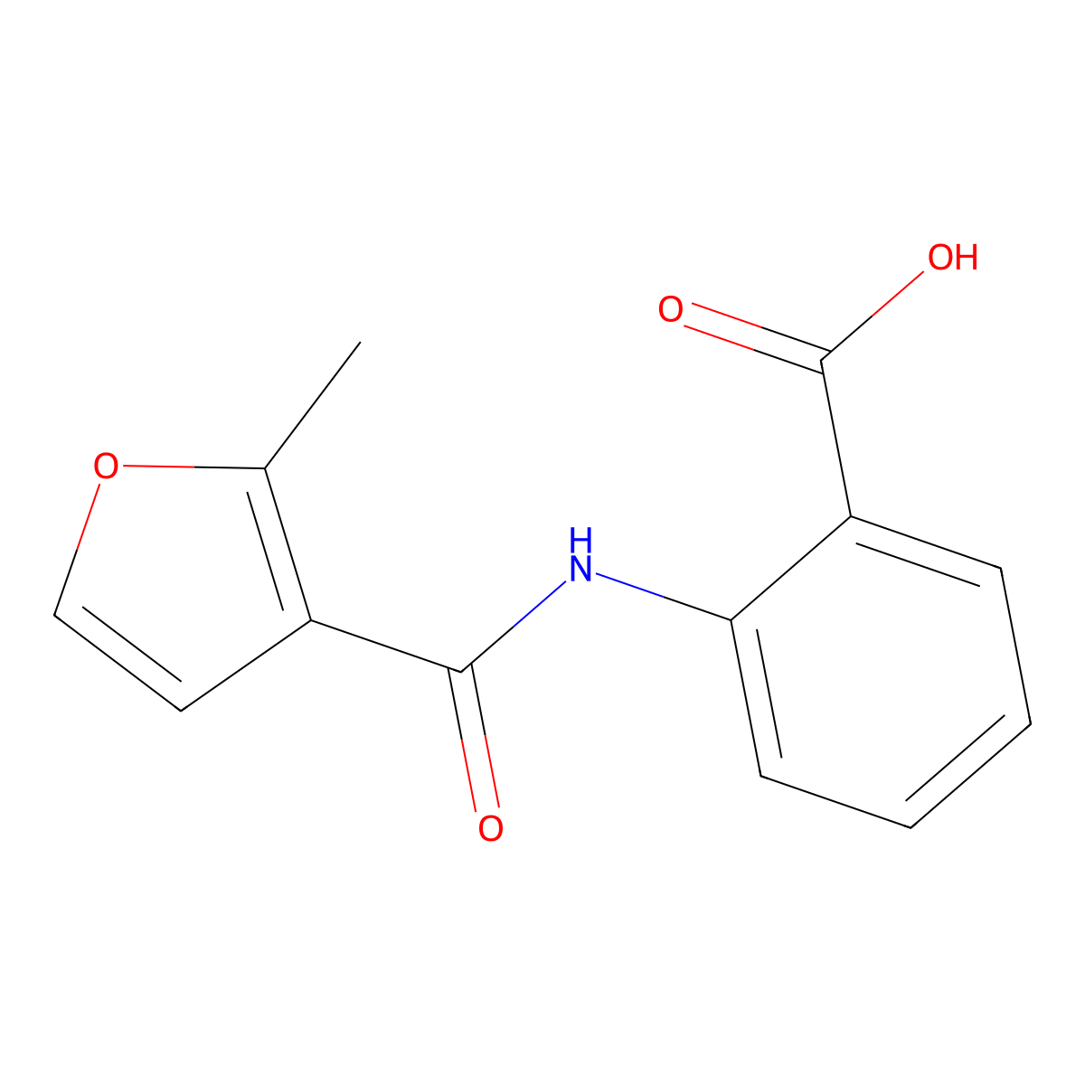 2-[(2-Methyl-3-furoyl)amino]benzoic acid molecular structure, CAS 29550-94-5