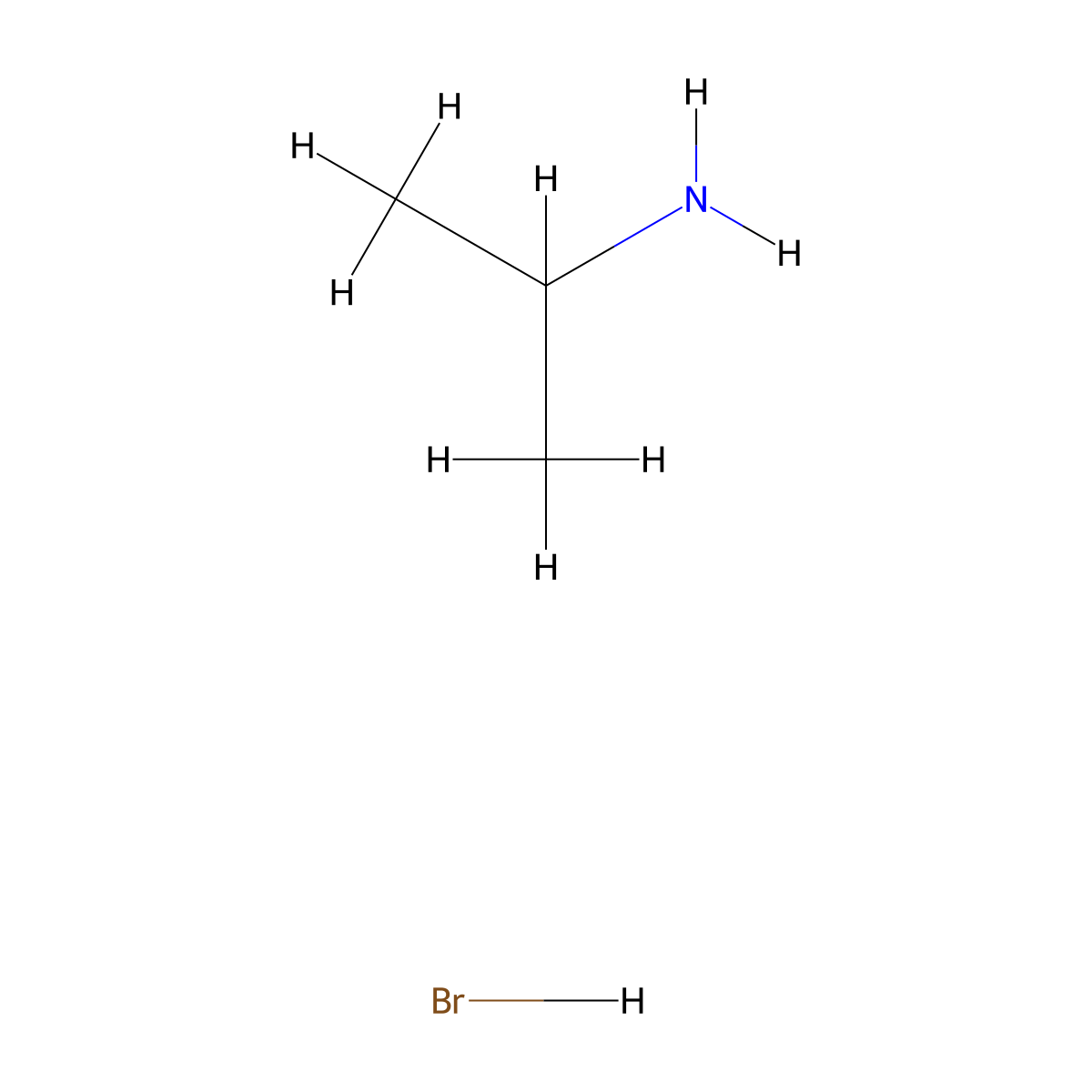 Isopropylamine Hydrobromide molecular structure, CAS 29552-58-7