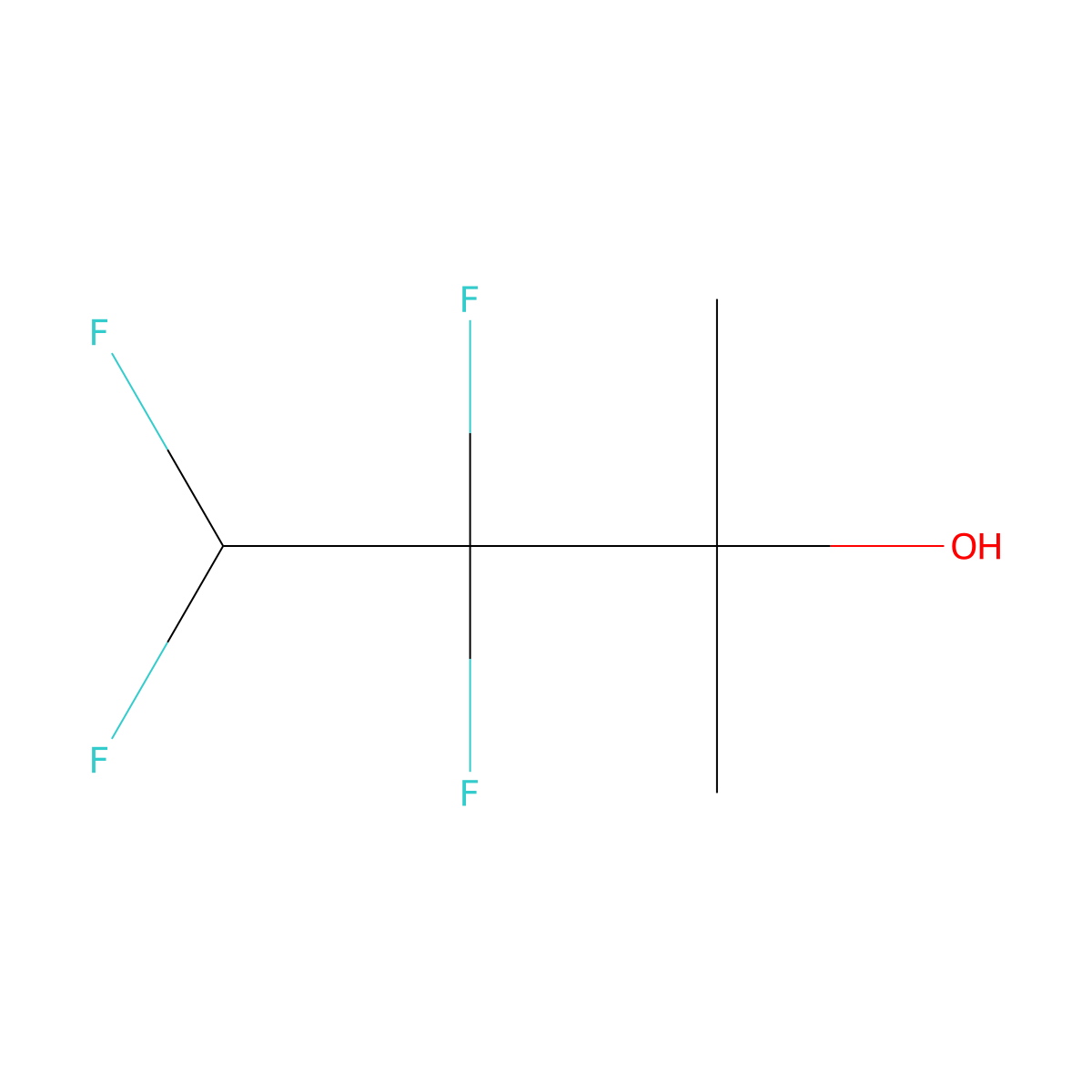 2-Methyl-3,3,4,4-tetrafluoro-2-butanol molecular structure, CAS 29553-26-2