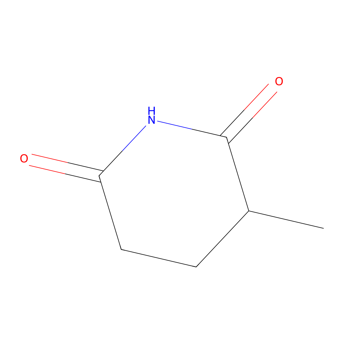 3-Methyl-2,6-piperidinedione molecular structure, CAS 29553-51-3