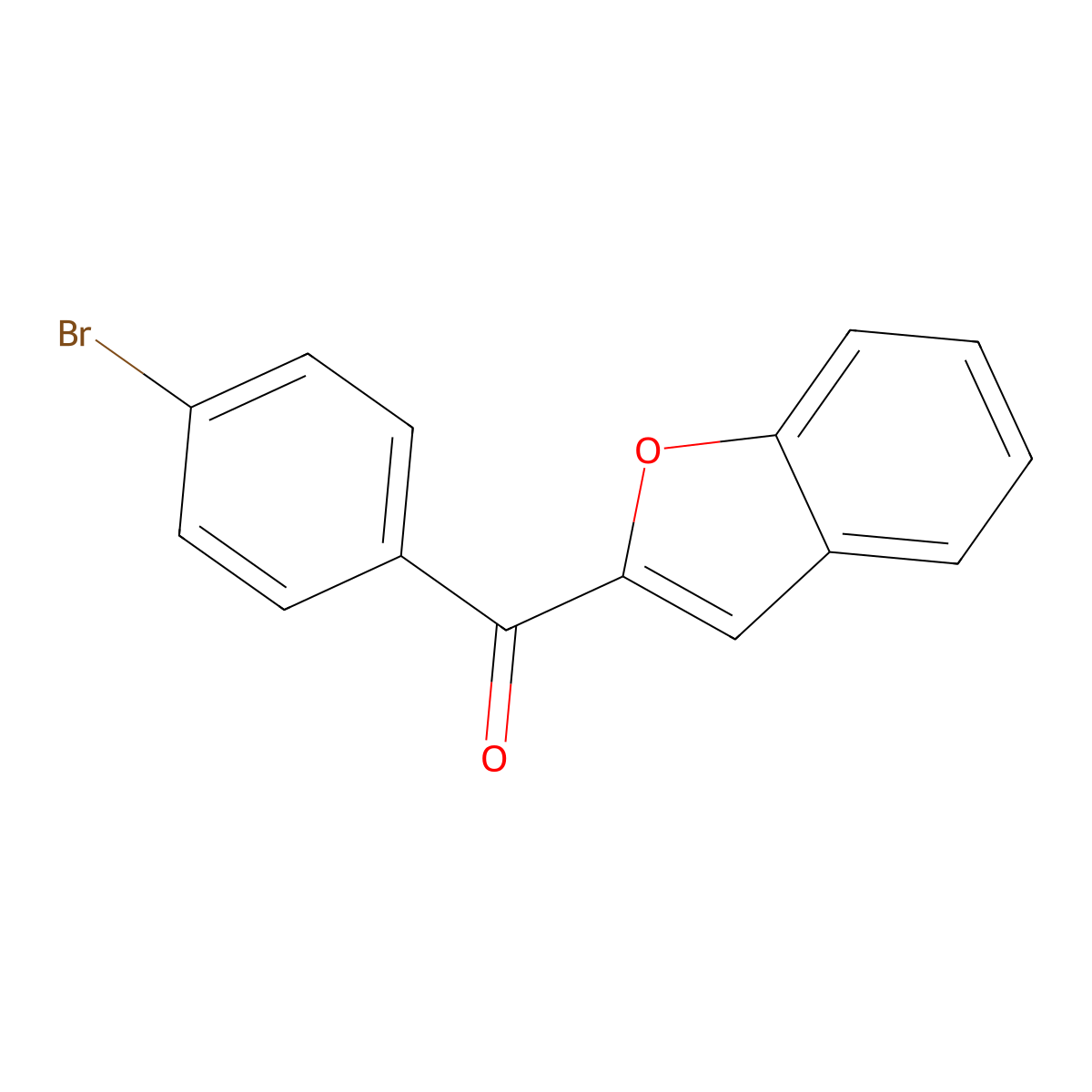 Ketone,2-benzofuranyl p-bromophenyl molecular structure, CAS 29555-25-7