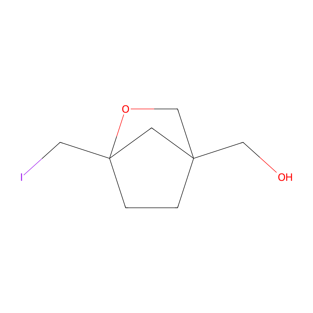 [1-(Iodomethyl)-2-oxabicyclo[2.2.1]heptan-4-YL]methanol molecular structure, CAS 2955551-68-3