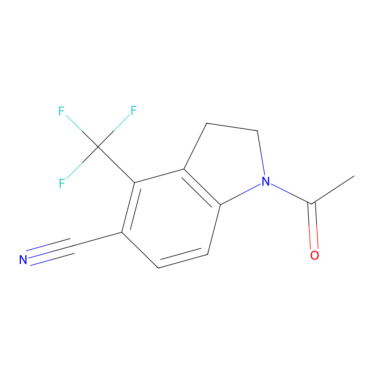 1-Acetyl-4-(trifluoromethyl)indoline-5-carbonitrile molecular structure, CAS 2955552-28-8