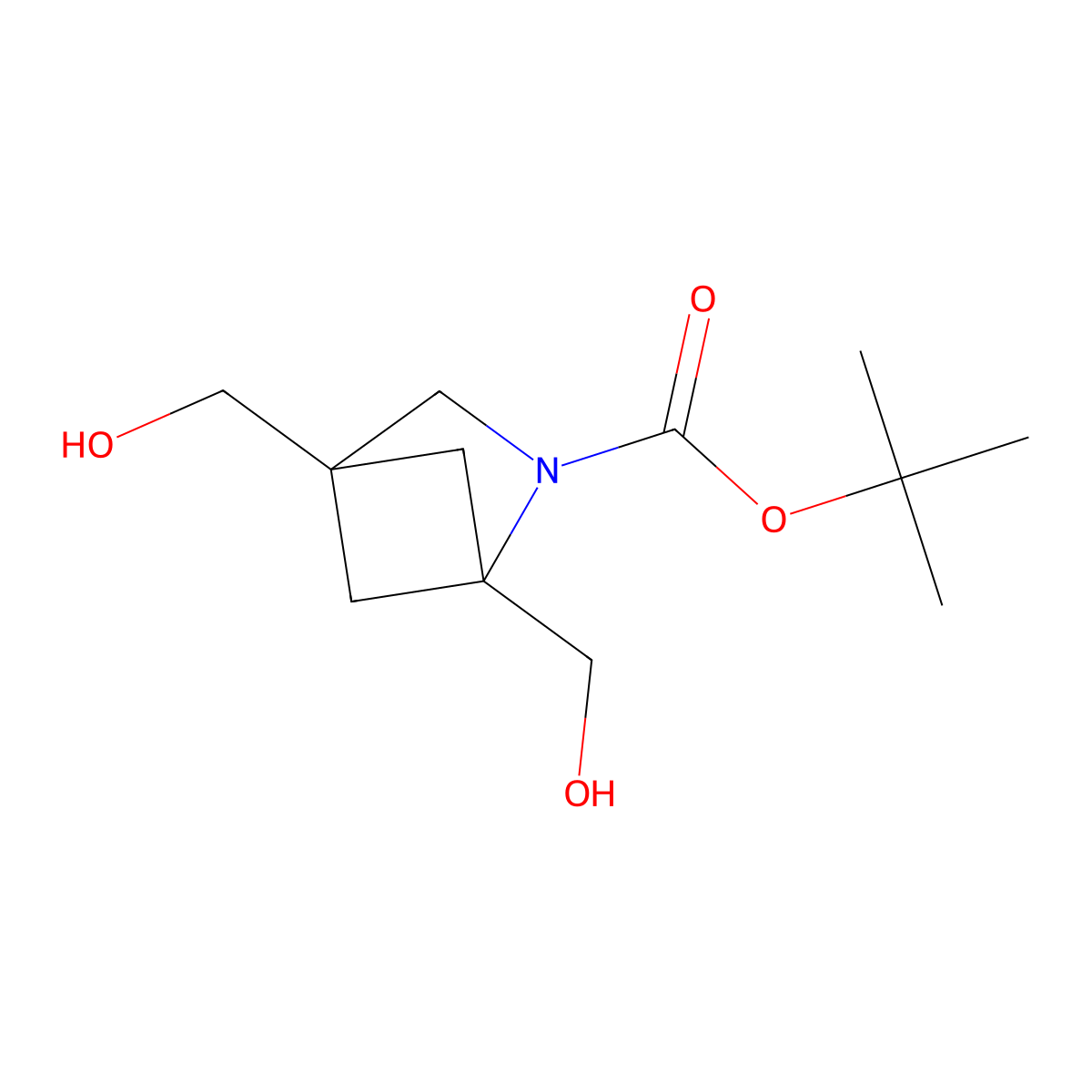 Tert-butyl 1,4-bis(hydroxymethyl)-2-azabicyclo[2.1.1]hexane-2-carboxylate molecular structure, CAS 2955561-28-9