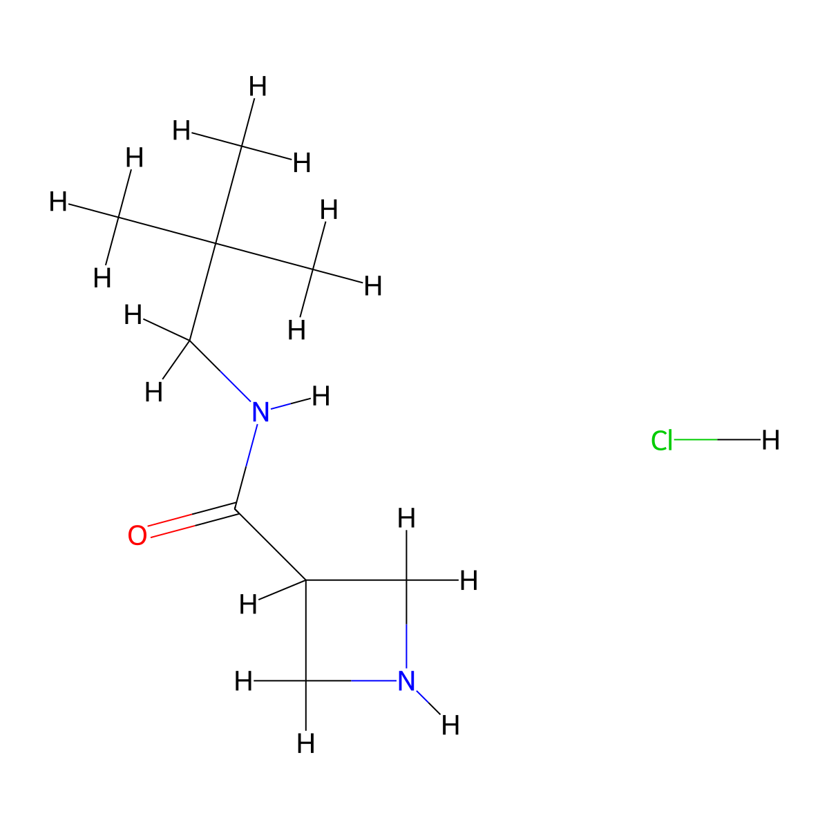 N-(2,2-dimethylpropyl)azetidine-3-carboxamide;hydrochloride molecular structure, CAS 2955561-54-1