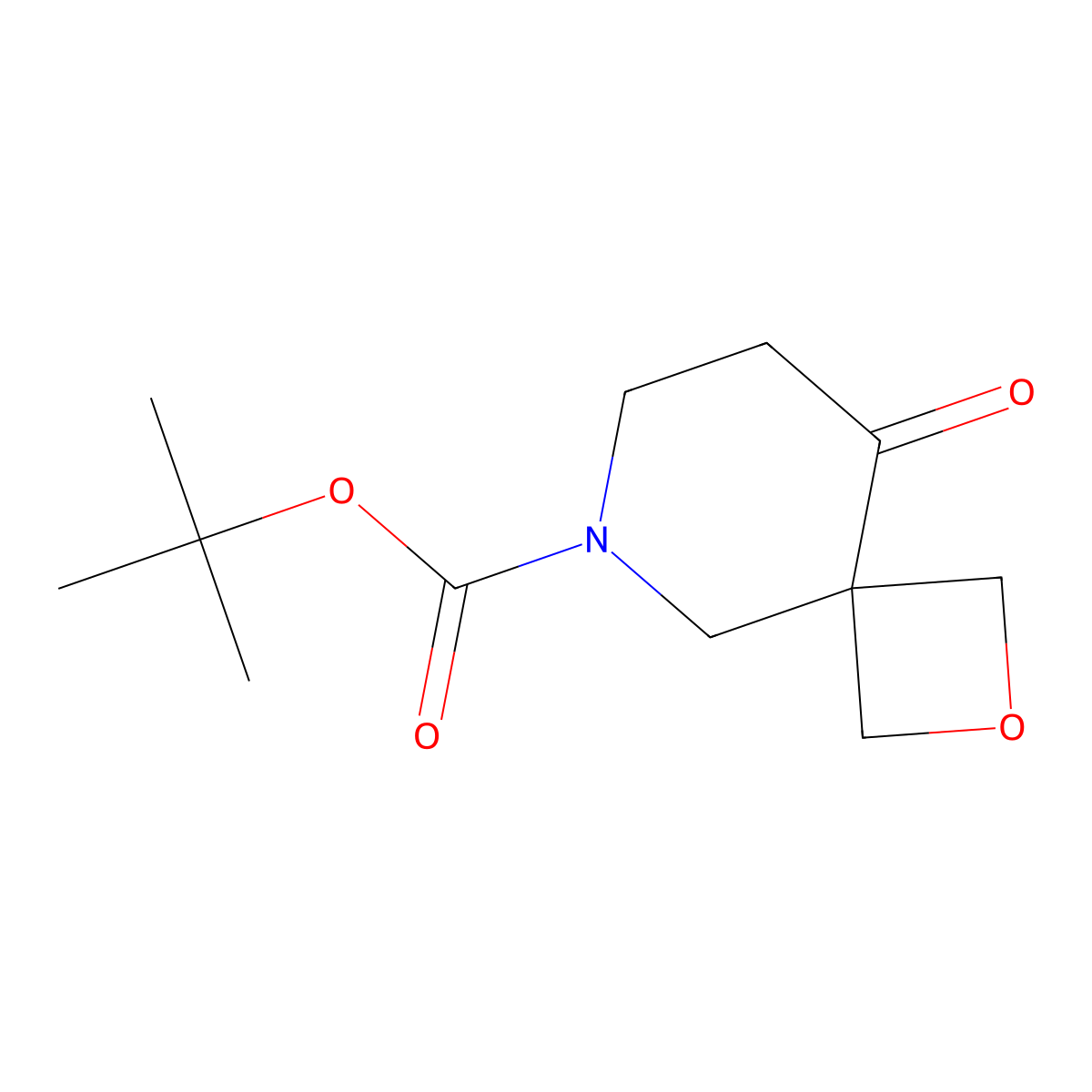 Tert-butyl 9-oxo-2-oxa-6-azaspiro[3.5]nonane-6-carboxylate molecular structure, CAS 2955561-64-3