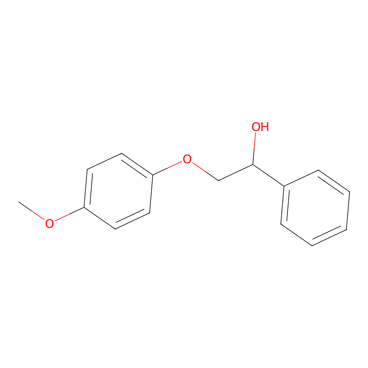 2-(4-Methoxyphenoxy)-1-phenylethanol molecular structure, CAS 29556-89-6