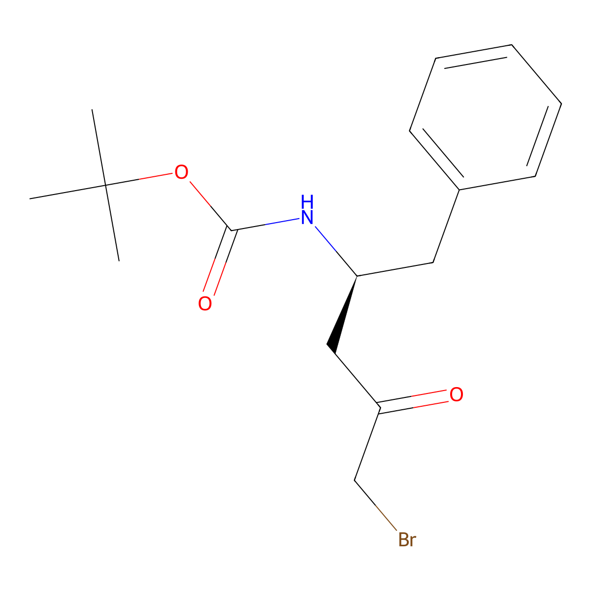 tert-butyl N-[(2S)-5-bromo-4-oxo-1-phenylpentan-2-yl]carbamate molecular structure, CAS 2955636-24-3