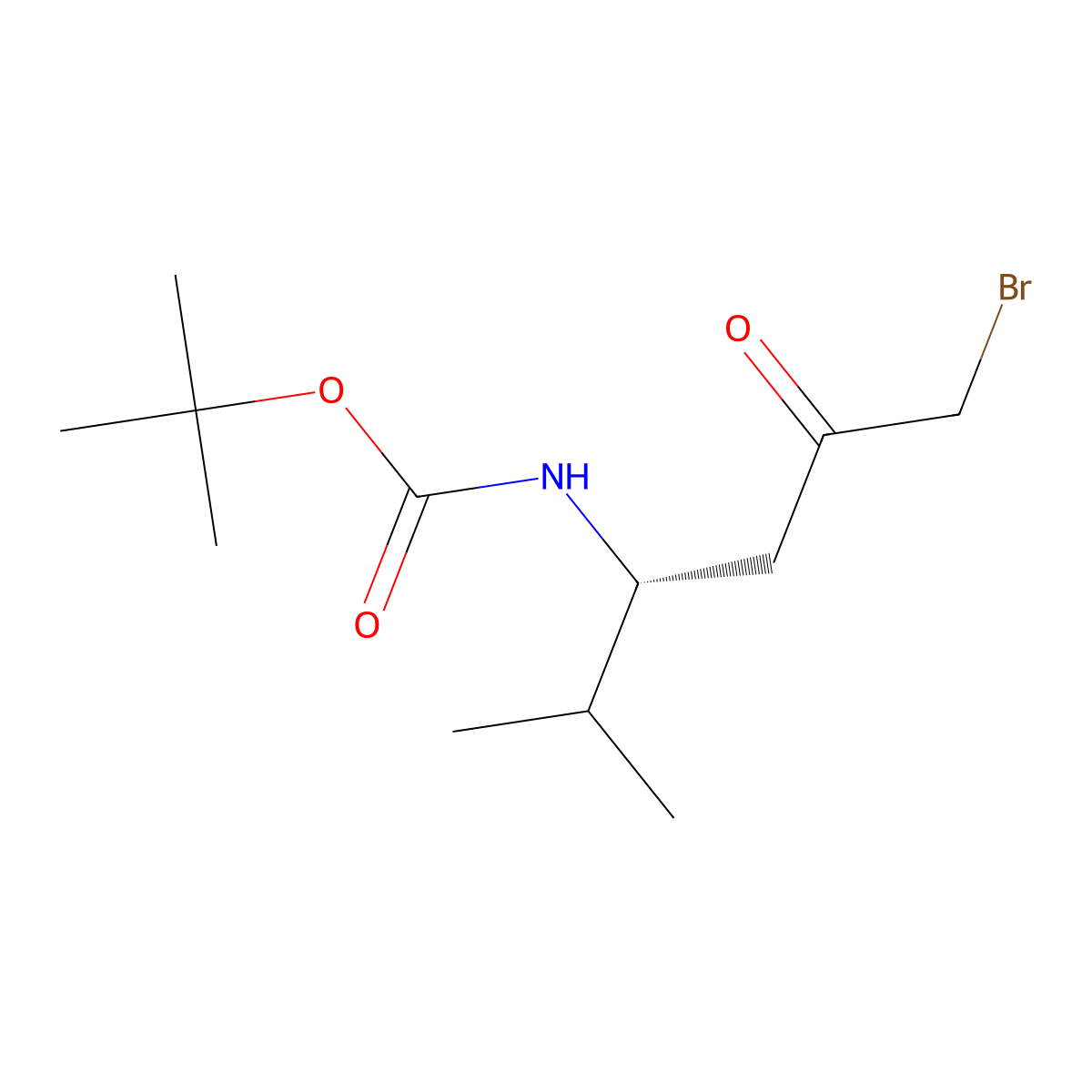 tert-butyl N-[(3R)-6-bromo-2-methyl-5-oxohexan-3-yl]carbamate molecular structure, CAS 2955636-27-6