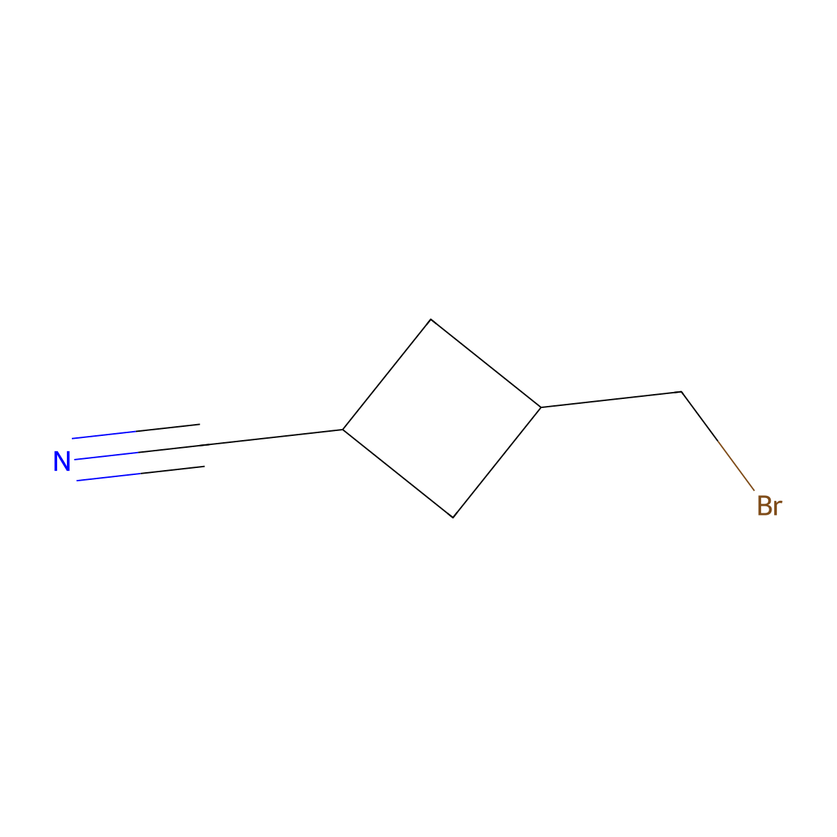 3-(Bromomethyl)cyclobutane-1-carbonitrile molecular structure, CAS 2955636-34-5