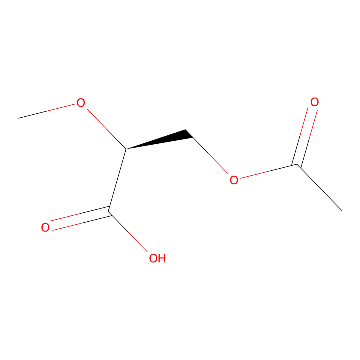 (2S)-3-(acetyloxy)-2-methoxypropanoic acid molecular structure, CAS 2955636-44-7