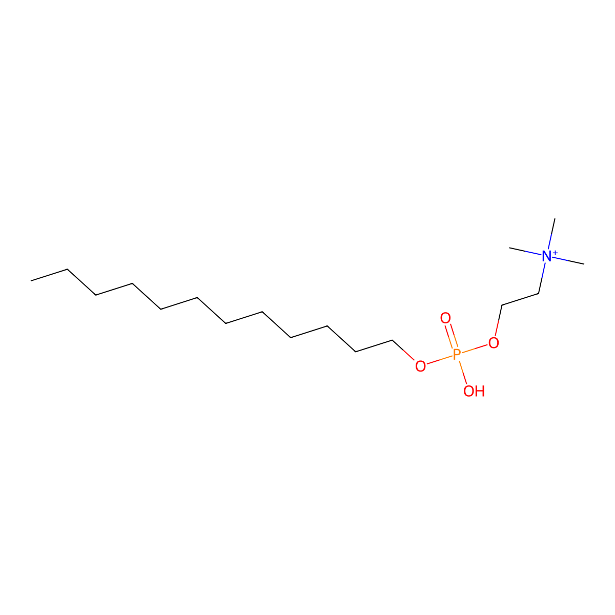 2-[Dodecoxy(hydroxy)phosphoryl]oxyethyl-trimethylazanium molecular structure, CAS 29557-51-5
