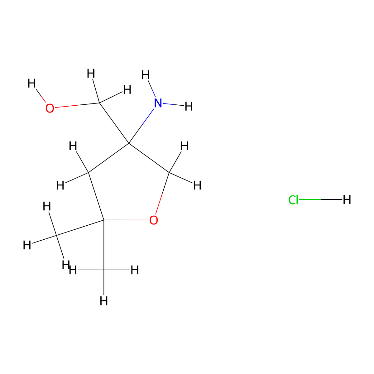 (3-Amino-5,5-dimethyloxolan-3-yl)methanol hydrochloride molecular structure, CAS 2955707-86-3