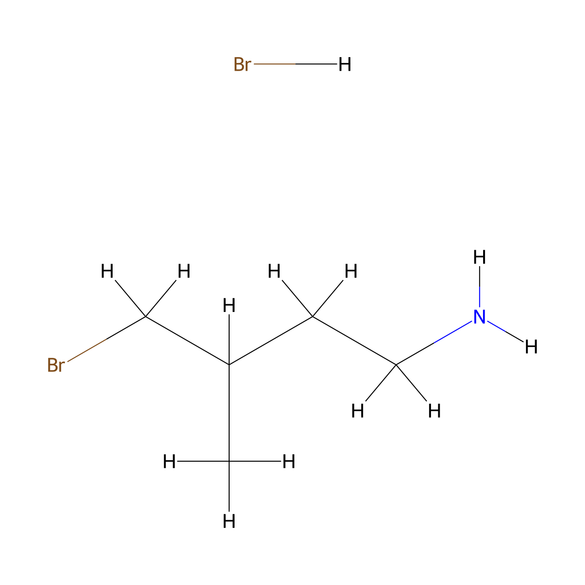 4-Bromo-3-methylbutan-1-amine hydrobromide molecular structure, CAS 2955707-94-3