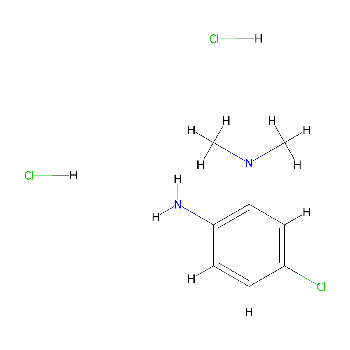 5-chloro-N1,N1-dimethylbenzene-1,2-diamine dihydrochloride molecular structure, CAS 2955708-19-5