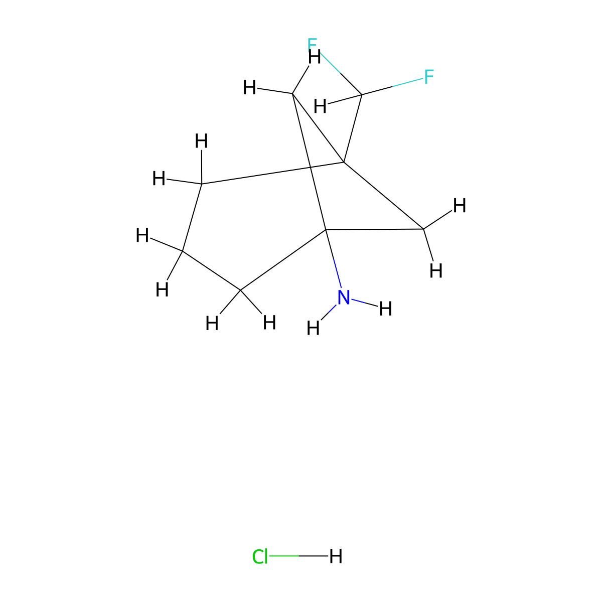 5-(Difluoromethyl)bicyclo[3.1.1]heptan-1-amine hydrochloride molecular structure, CAS 2955708-27-5