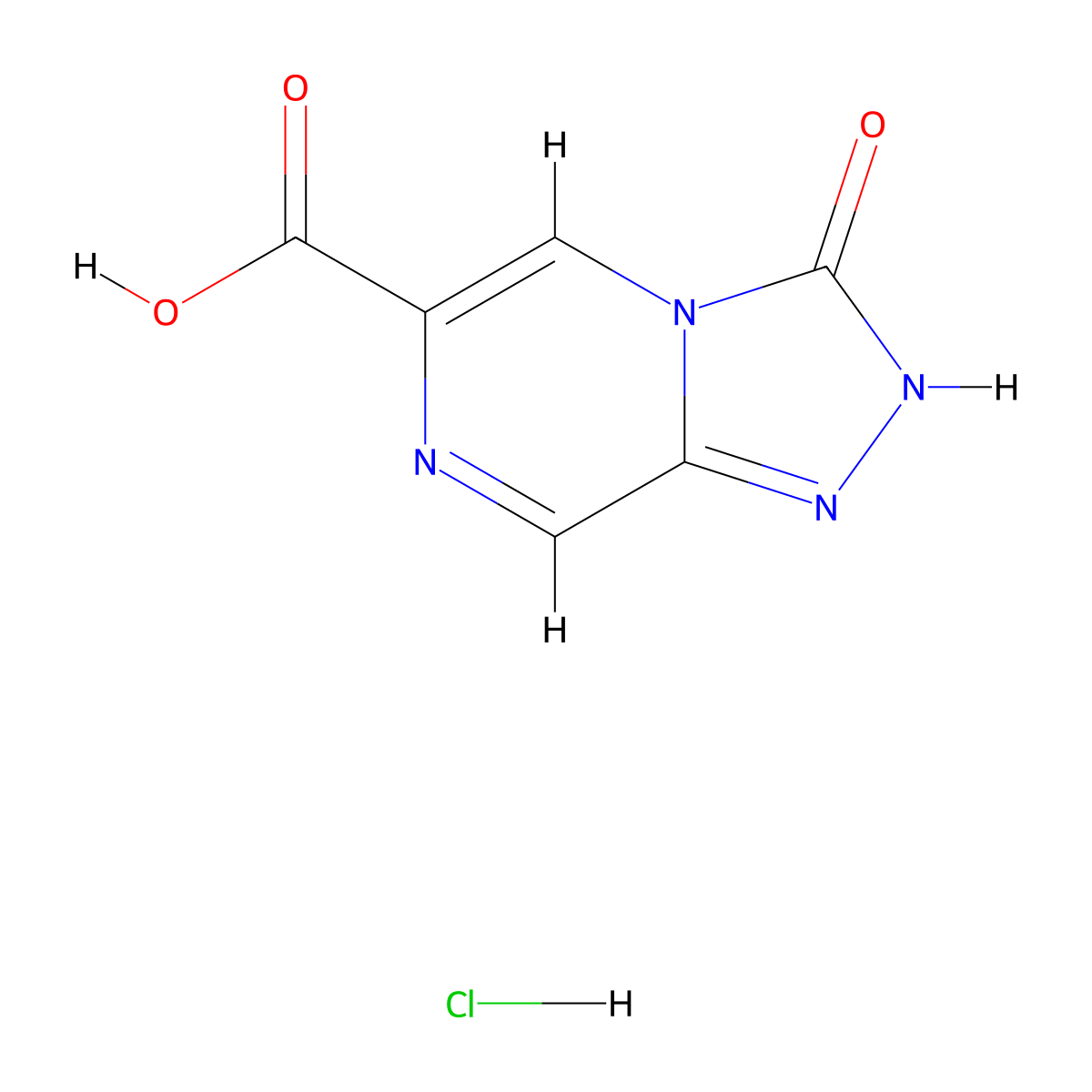 3-oxo-2H-[1,2,4]triazolo[4,3-a]pyrazine-6-carboxylic acid;hydrochloride molecular structure, CAS 2955708-48-0